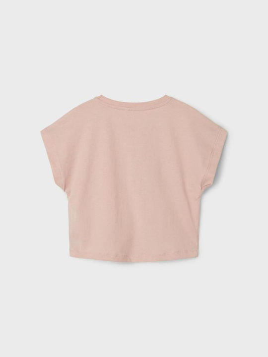 Name It Παιδικό Crop Top Κοντομάνικο Peach Bud