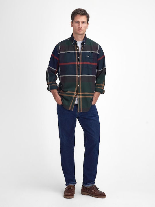 Bearpark Long-sleeved Cotton Shirt Checked Dark Blue