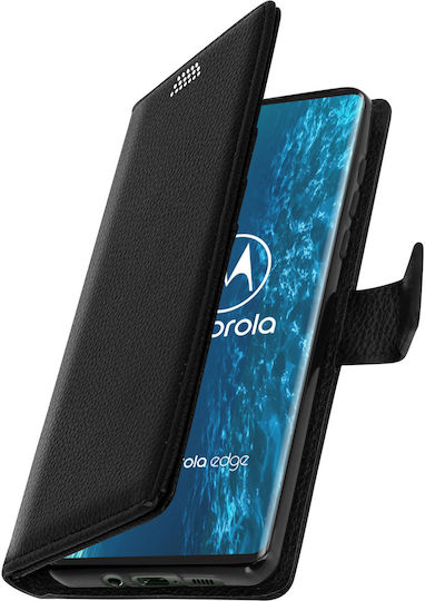Husă tip portofel Sony Xperia 10 IV cu suport video, neagră