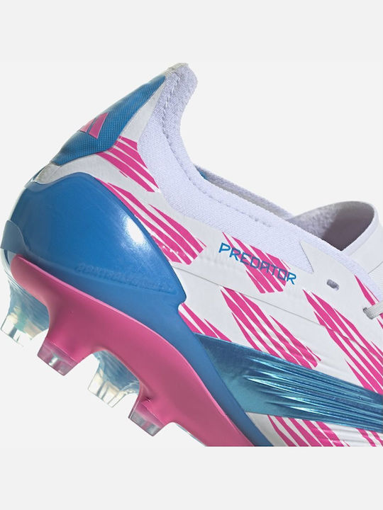 adidas Predator Elite Ποδοσφαιρικά Παπούτσια με Τάπες FG Cloud White / Solar Blue / Solar Pink