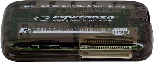 Esperanza Card Reader USB 2.0 για SD/microSD/MemoryStick/xD