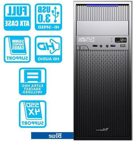 Alcatroz Futura N5000 Pro Midi Tower Κουτί Υπολογιστή Black/Blue