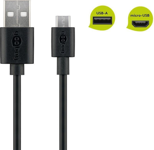 Goobay Редовна USB 2.0 до микро USB кабел Черен 1м (271-94) 1бр