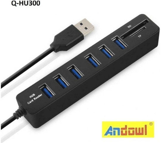 Andowl USB-Hub 8 Anschlüsse USB 3.0 mit USB-C Anschluss