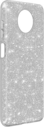 Back Cover Xiaomi Redmi Note 9t 5g Glitter Removable Rigid Silicone Silver