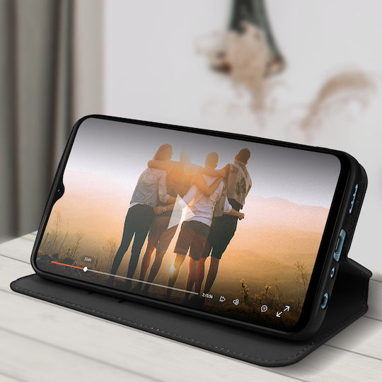 Oppo A77 Hülle Kartenhalter Cover Video-Ständer Schwarz