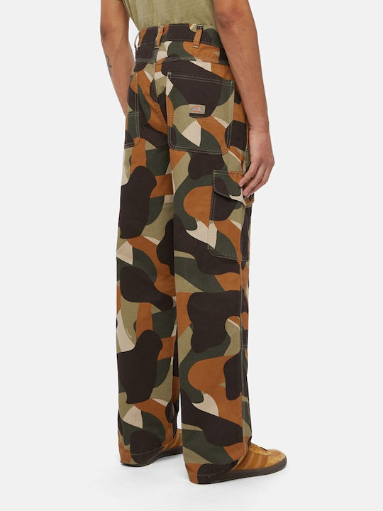 Duck Canvas Trousers Cargo in Relaxed Fit Military Green