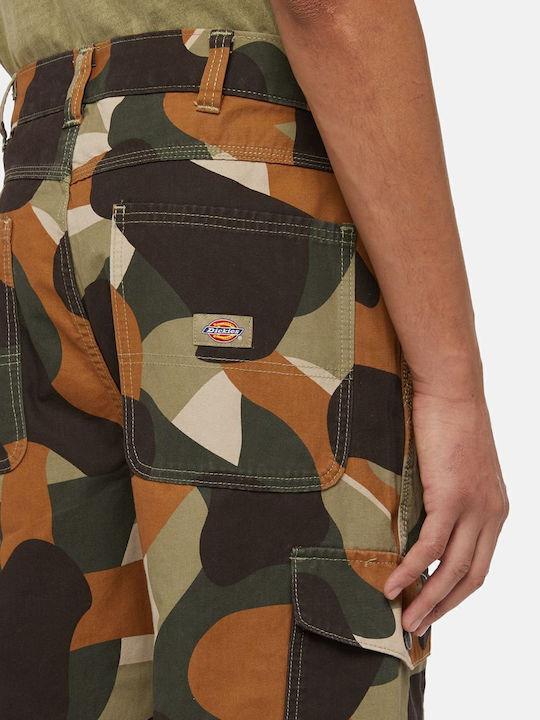 Duck Canvas Trousers Cargo in Relaxed Fit Military Green