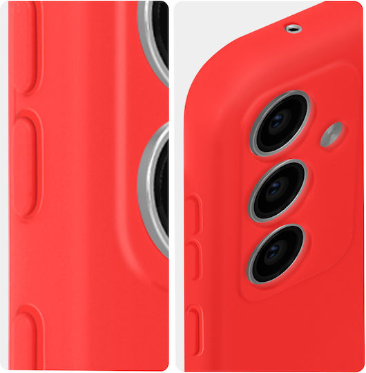 Avizar Case Samsung Galaxy S23 FE Semi-rigid Soft-touch Fast Cover in Red