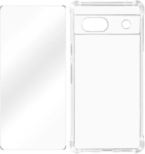 Avizar Schutzkit Pixel 7a Stoßfeste Hülle Displayschutzfolie Transparent