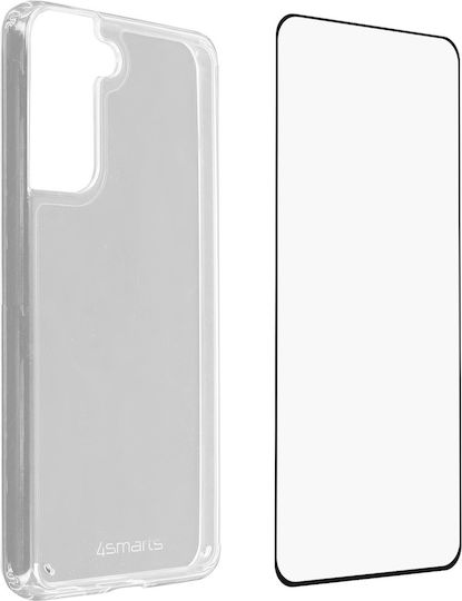 Rückseite Samsung Galaxy S21 Plus 4smarts 9H Panzerglas Schwarz