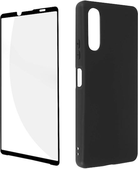 Carcasă din gel siliconic pentru Sony Xperia 10 IV cu protecție de ecran din sticlă temperată 9H