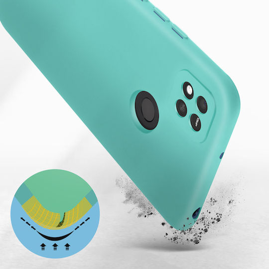 Xiaomi Redmi 10A Case Silicone Semi-rigid Soft-touch Thin Turquoise