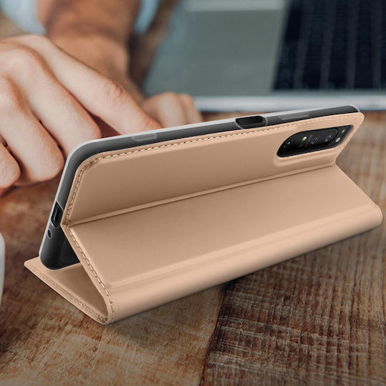 Slim Flip Wallet Case Business Series Sony Xperia 1 2 Rose Gold