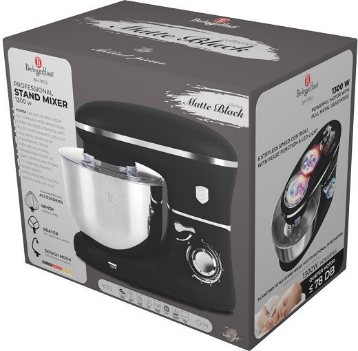 Berlinger Haus Stand Mixer 1300W with Stainless Mixing Bowl 6lt