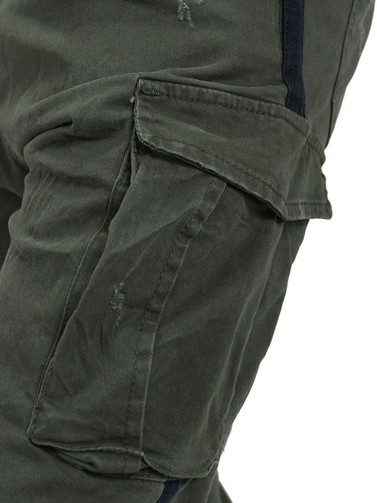 Cover Trousers Cargo Elastic in Slim Fit Khaki