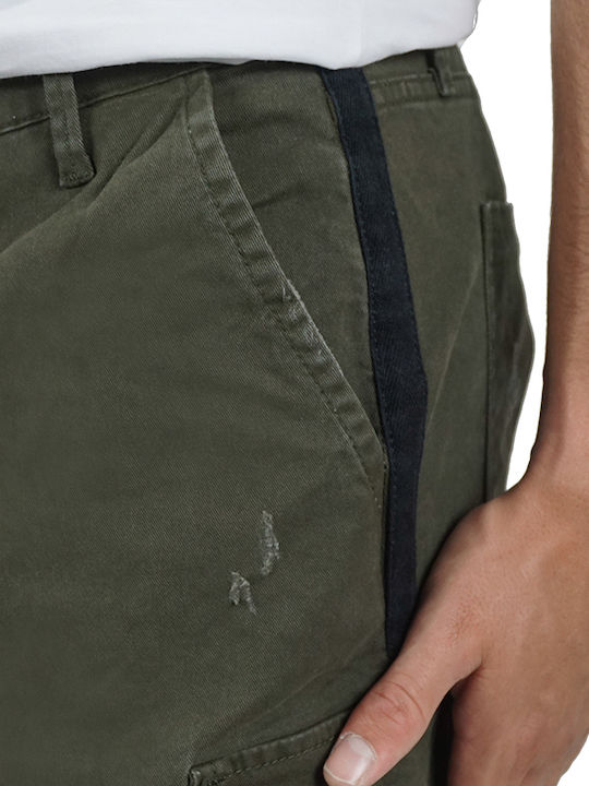 Cover Trousers Cargo Elastic in Slim Fit Khaki