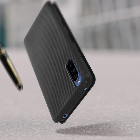 Folio Case Sony Xperia 10 Iii Card-holder & Stand Carbon Effect Black