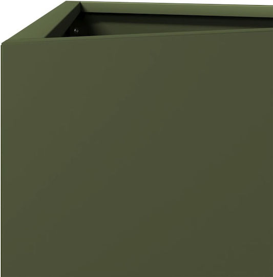 vidaXL Set 2 Metallische Blumenkästen Grün 30cm