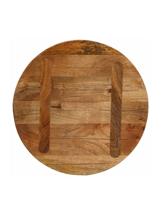 vidaXL Round Table Surface made of Solid Wood Mango 40x40x2.5cm 370070 1pcs