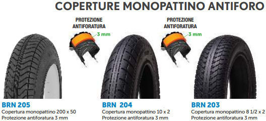 BRN Anvelopă pentru Scutere electrice în Culoarea Negru BRN 204