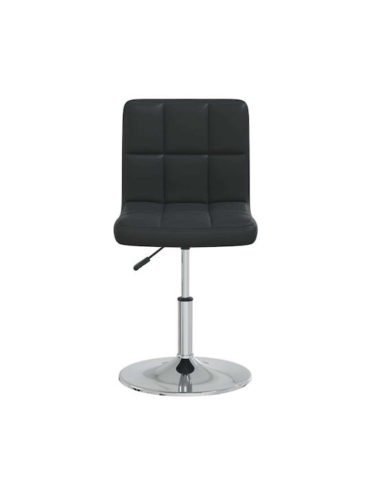 Stool Bar with Back & Adjustable Height Black Velvet-Black Metal 40x43x71-85.5cm