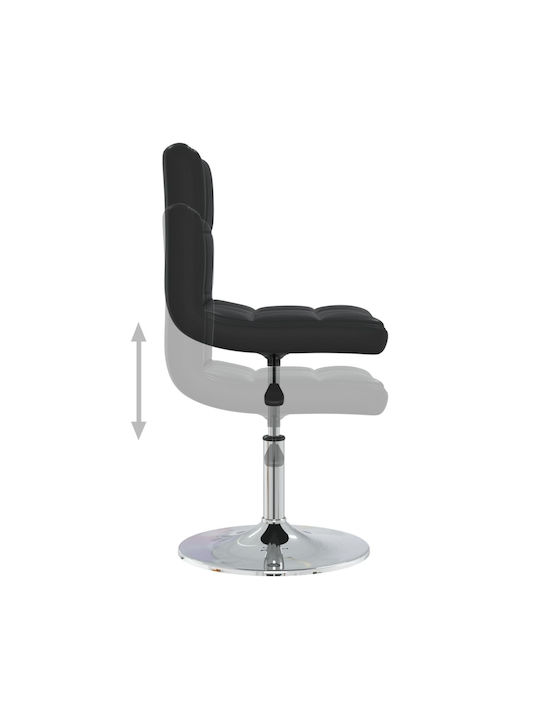 Stool Bar with Back & Adjustable Height Black 40x43x71-85.5cm