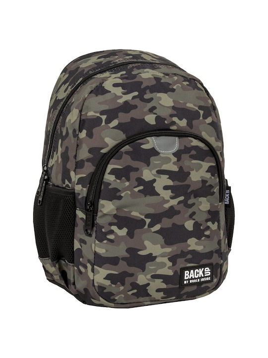 BackUP School Backpack for Kindergarten with Water Bottle Holder Green 26 x 14 x 34cm