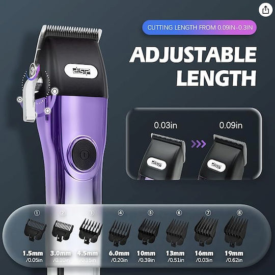 DSP 90493 Professional Rechargeable Hair Clipper Purple 613088