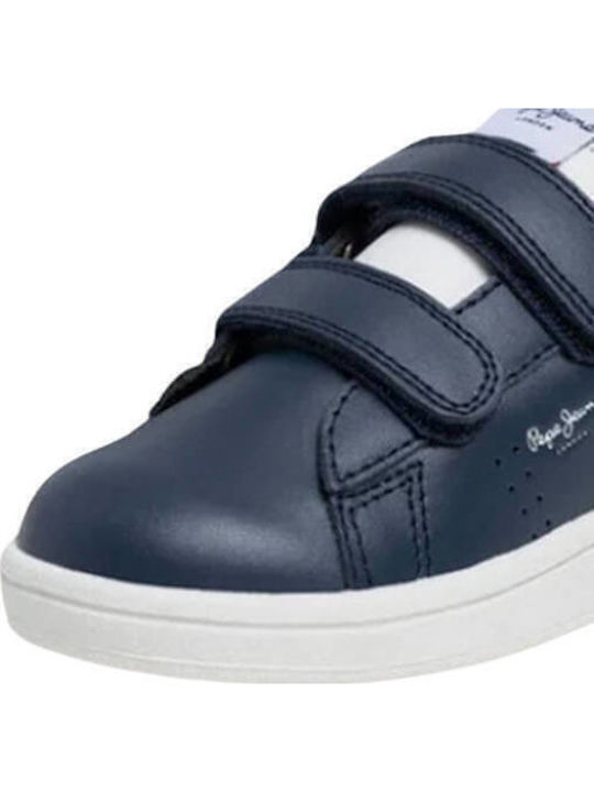 Player Kids Sneakers with Scratch Navy Blue
