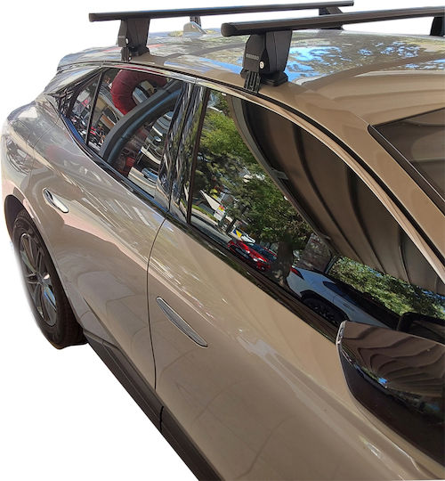 Menabo Μπάρες Οροφής Αλουμινίου για Citroen DS / DS4 2021+ (Σετ με πόδια) Μαύρες