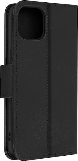 Premium Leather Case Iphone 13 Card-holder Video Stand Feature Black