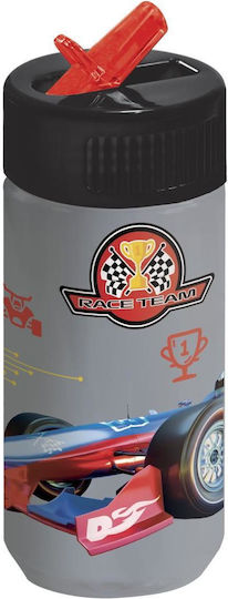 Kidea Sticlă pentru Copii Disney Cars cu Pai 330ml (Diverse Modele sau Culori)
