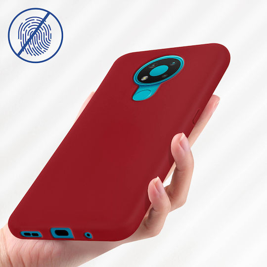 Cover Nokia 3.4 Flexible Anti-shock Matte Finish Anti-scratch Red