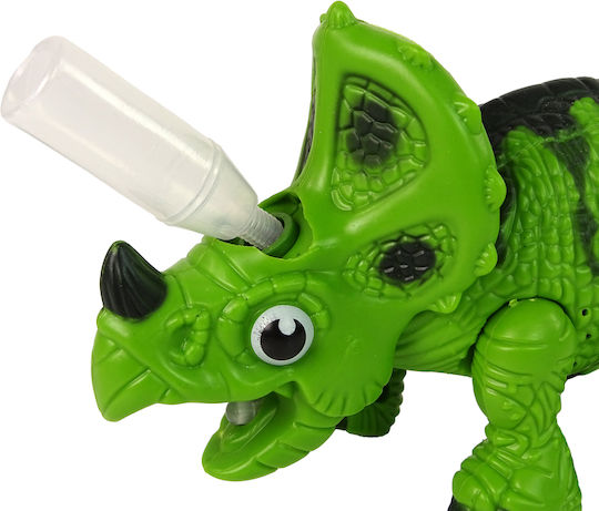 Dinosaur Triceratops Steam Water Sound Electronic Robotic Game for Ages 3 and Up Green