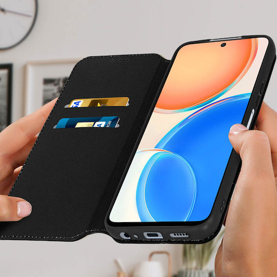 Honor 70 Lite X8 5G X6 Mobile Phone Case Card Holder Cover Video Stand Black
