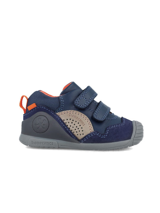 Biomecanics Kinder-Sneaker Hoch Anatomisch mit Klettverschluss Blau