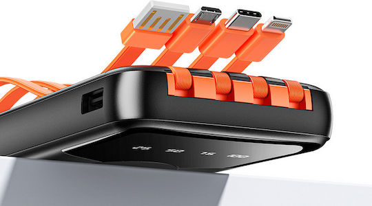 Awei P67K 4in1 Power Bank 10000mAh with USB-A Port and USB-C Port Black