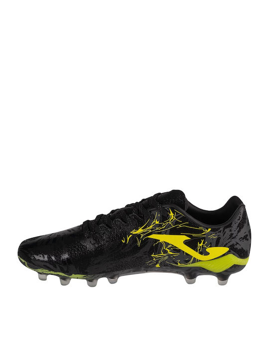 Joma Super Ποδοσφαιρικά Παπούτσια με Τάπες FG Μαύρα