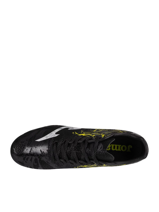 Joma Super Ποδοσφαιρικά Παπούτσια με Τάπες FG Μαύρα