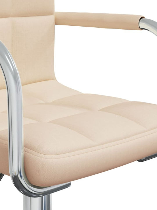 Rotating Chair Visitor with Arms in Beige Color 48x47x74.5cm 1pcs
