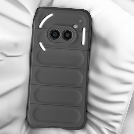 Avizar Case Nothing Phone 2a Textured Silicone Embossed Design Black