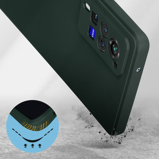 Carcasă Vivo X60 Pro Silicon Semi-rigid Soft Touch Verde