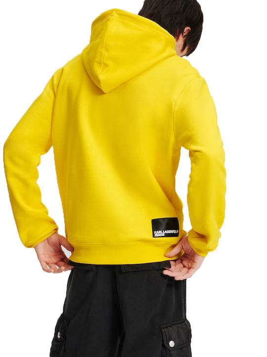 Karl Lagerfeld Men's Sweatshirt with Hood Yellow