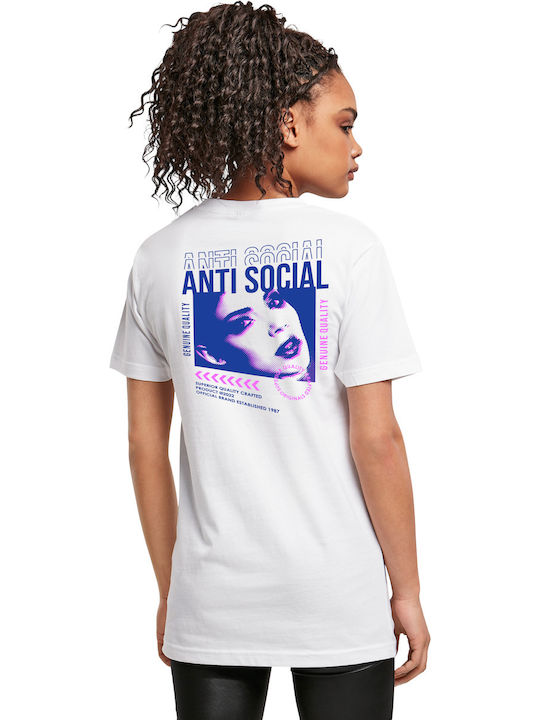 T-shirt Anti Social_1 Pop Culture White