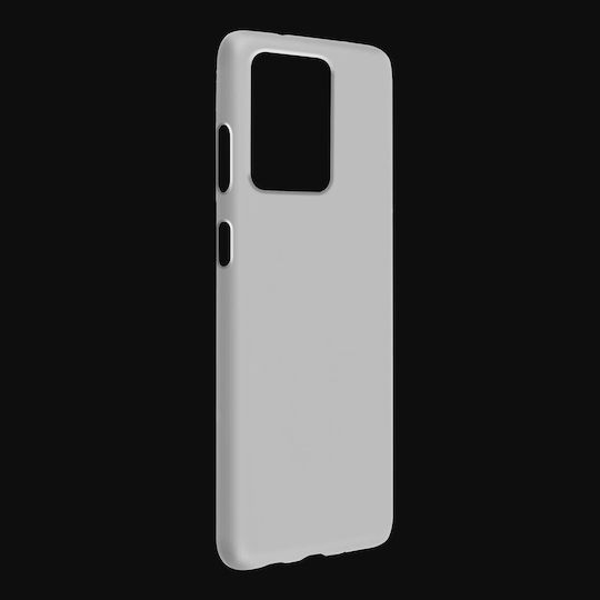 Silicone Case Glossy & Matte Back Cover Samsung Galaxy S20 Ultra White