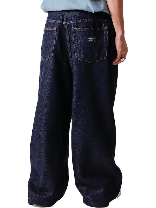 Ανδρικό Παντελόνι Τζιν με Relaxed Εφαρμογή Dark Denim