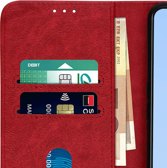 Case Oppo A16 A16s Clamshell Wallet Function Video Stand Red