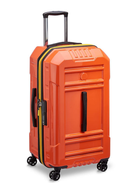 Delsey Rempart Große Hartschale Koffer Orange mit 4 Rädern Höhe 73cm