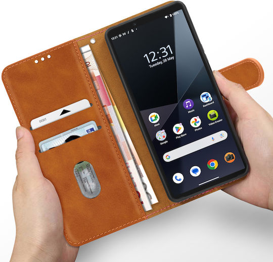 Avizar Hülle Sony Xperia 10 VI Karten- und Video-Halter Kamel